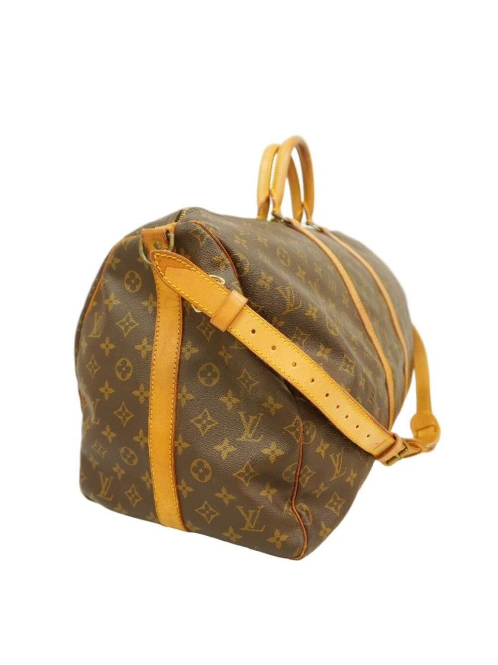 Louis Vuitton Boston Bag Monogram Keepall Bandouliere 55 Brown - Picture 2 of 10